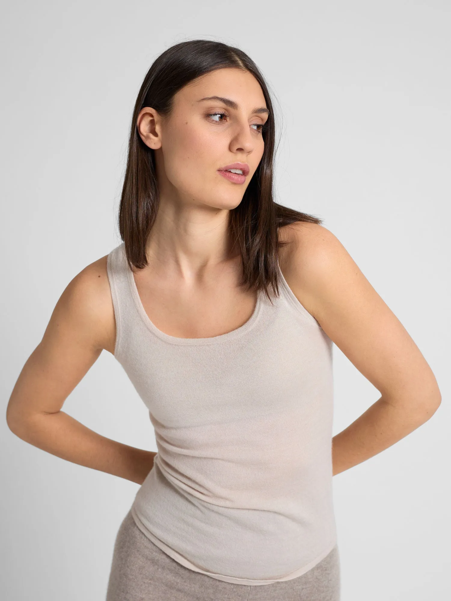 Cashmere top "Skin" - nude