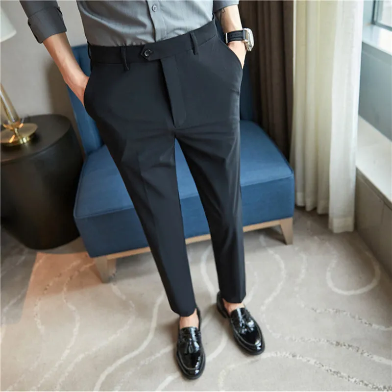 Casual Pants Thin Striped Trousers Slim Fit Skinny