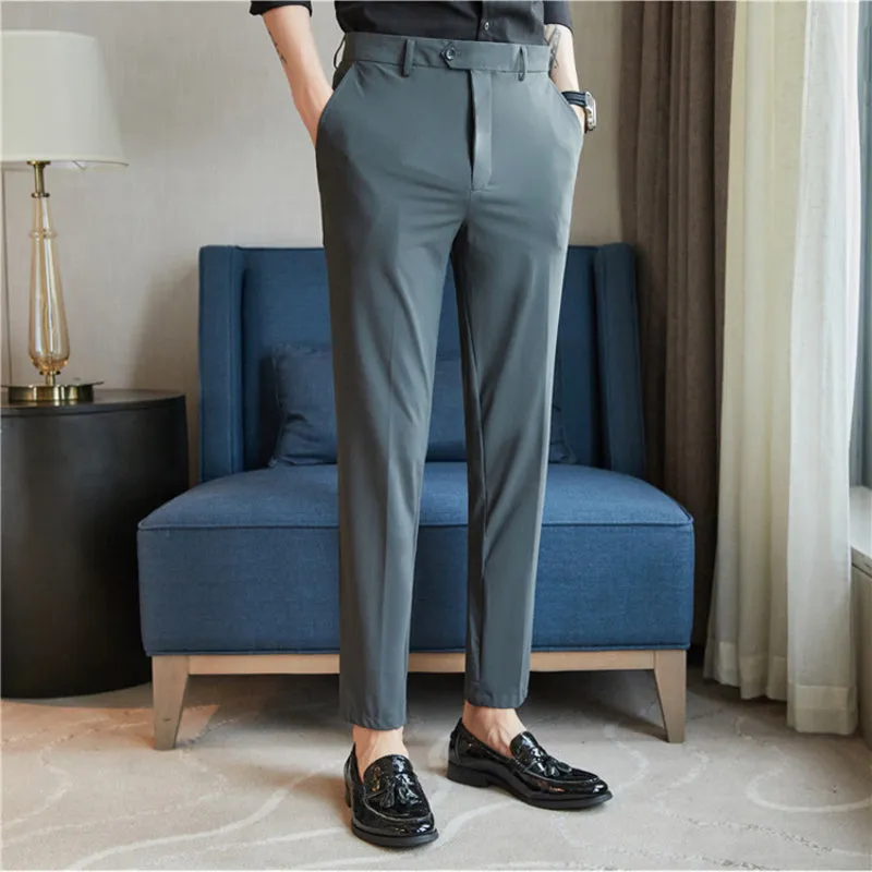 Casual Pants Thin Striped Trousers Slim Fit Skinny