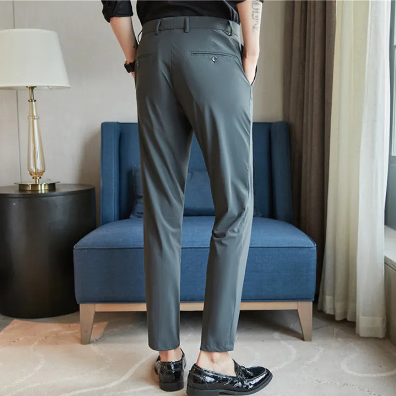 Casual Pants Thin Striped Trousers Slim Fit Skinny