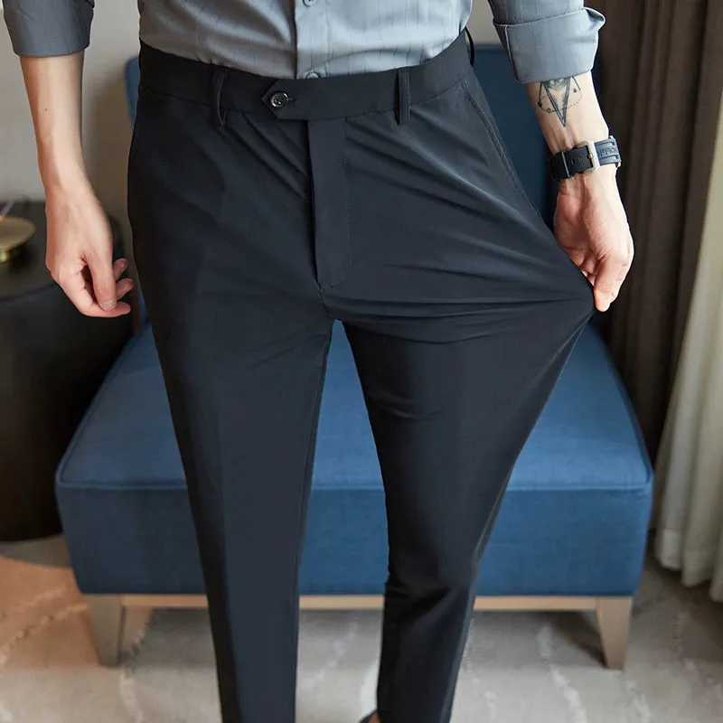 Casual Pants Thin Striped Trousers Slim Fit Skinny