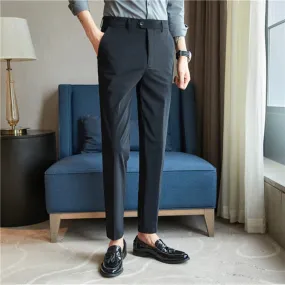 Casual Pants Thin Striped Trousers Slim Fit Skinny