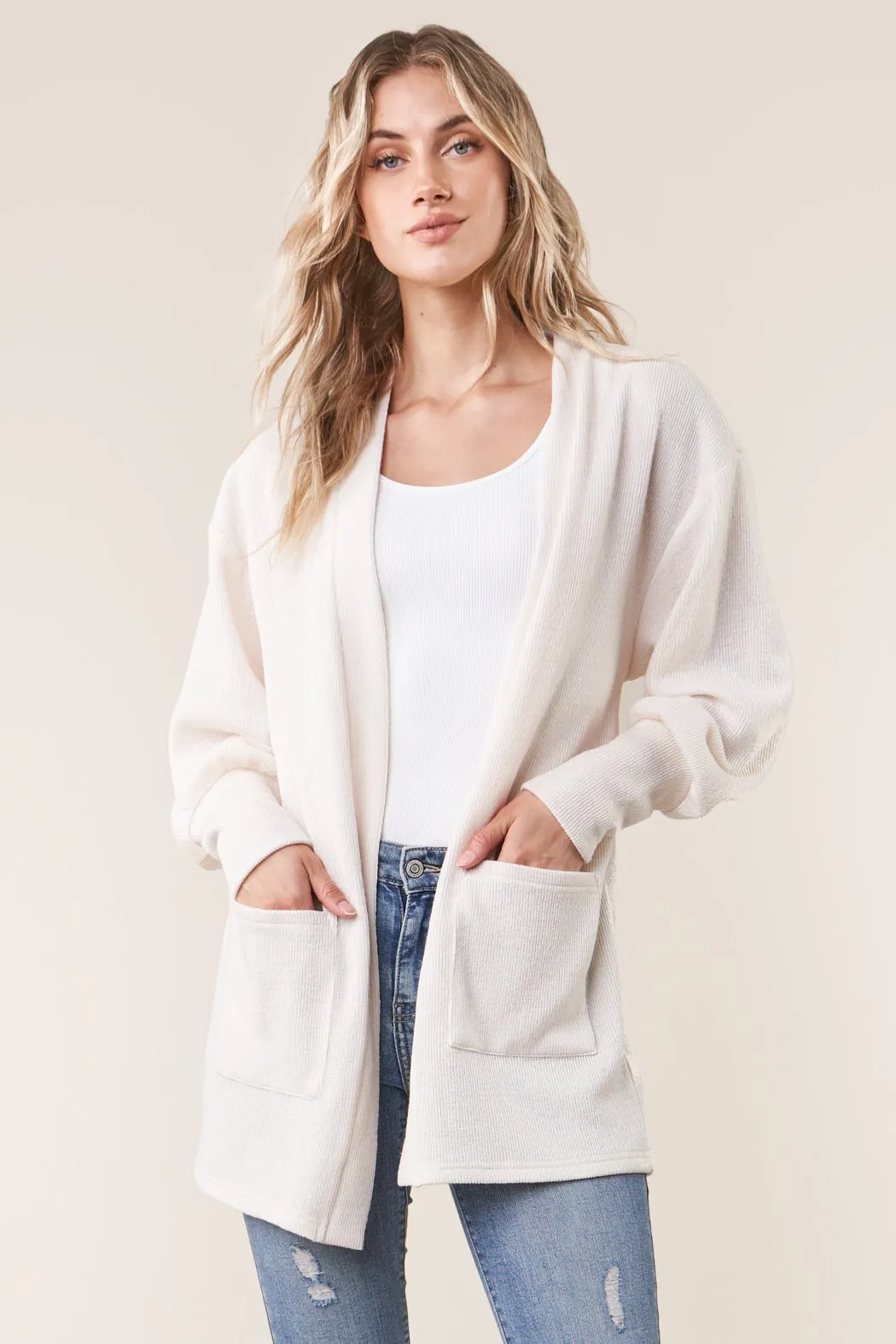 Central Perk Oversized Ribbed Cardigan Sweater