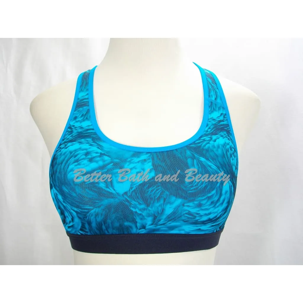 Champion C9 N9649 Power Core Wire Free Sports Bra SMALL Blue Feathers Swirl