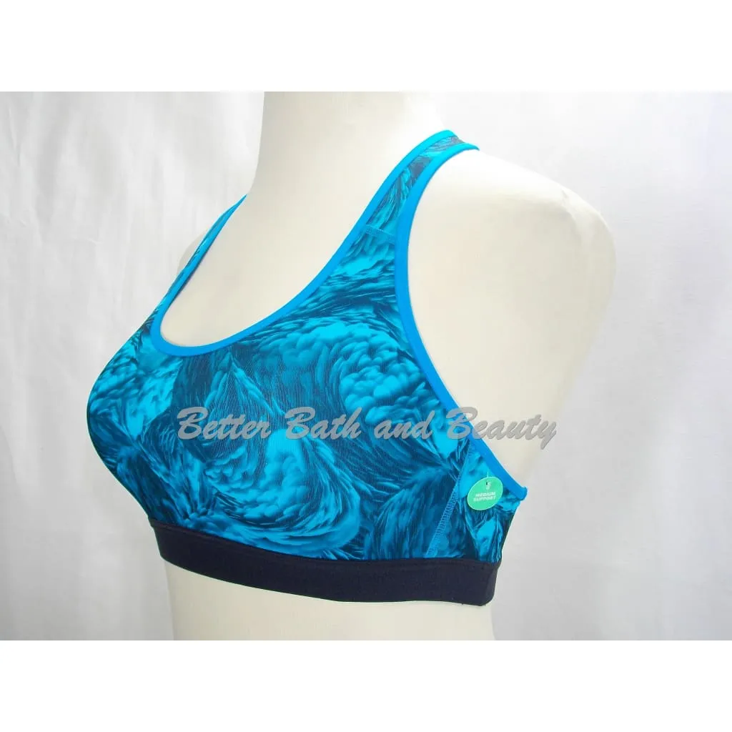 Champion C9 N9649 Power Core Wire Free Sports Bra SMALL Blue Feathers Swirl