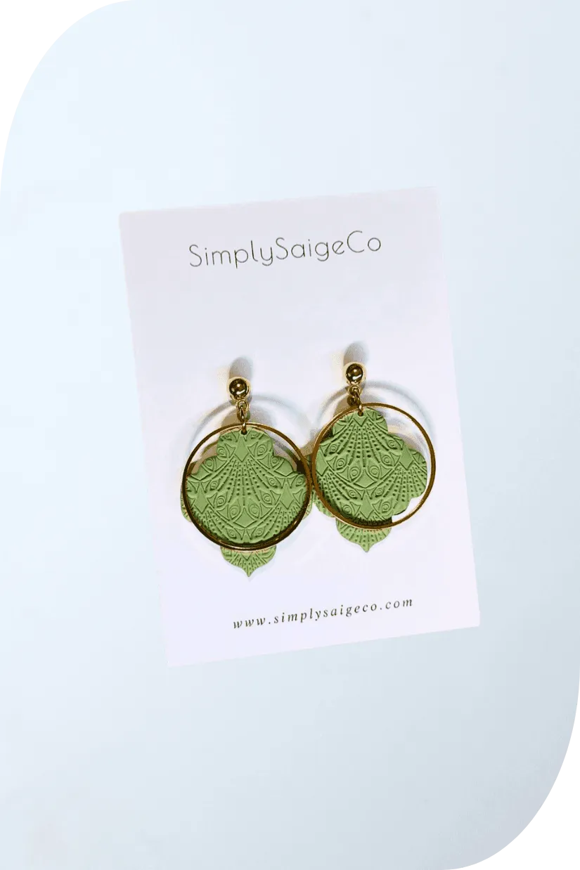 Chandler Olive Earrings