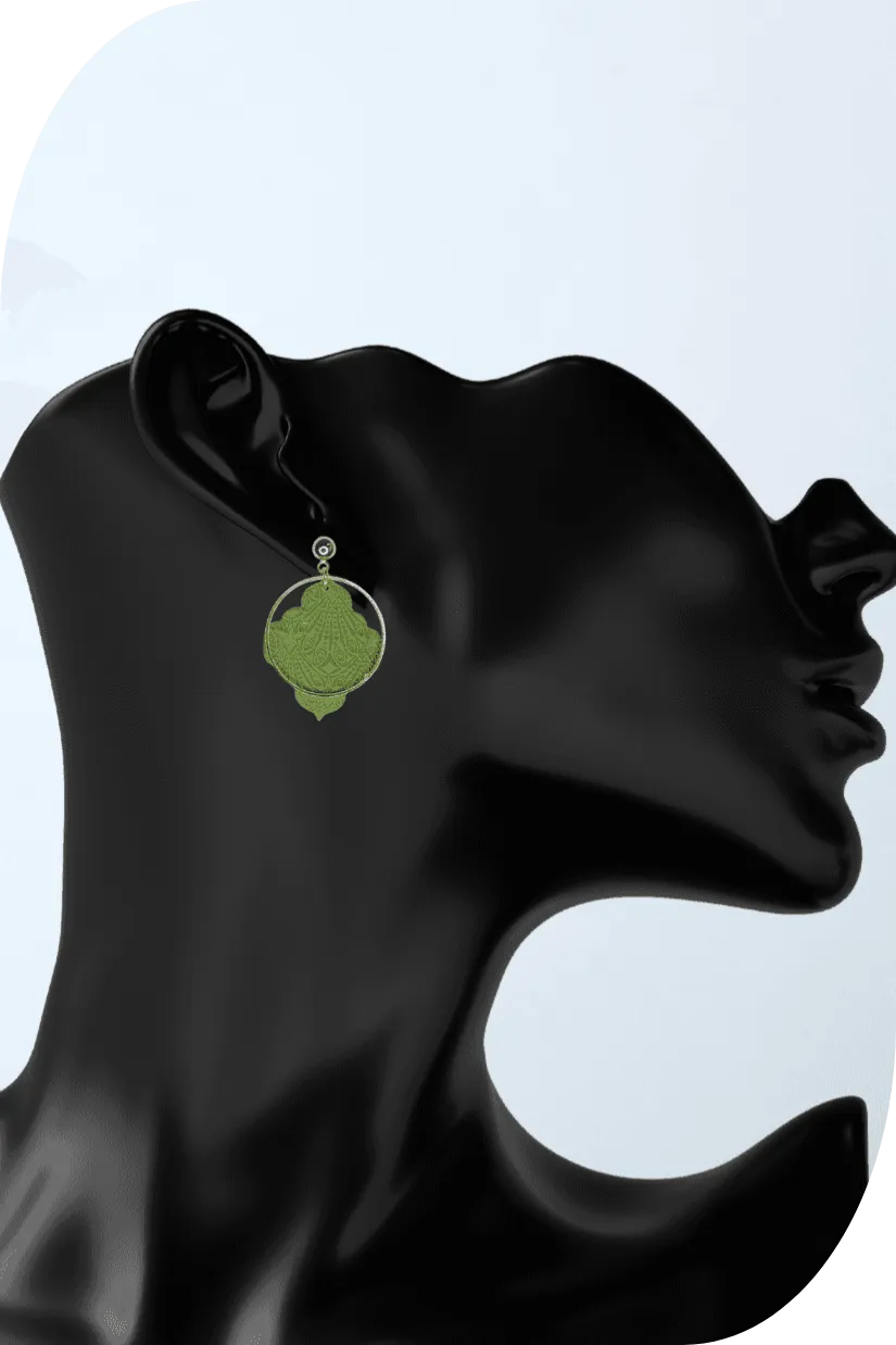 Chandler Olive Earrings