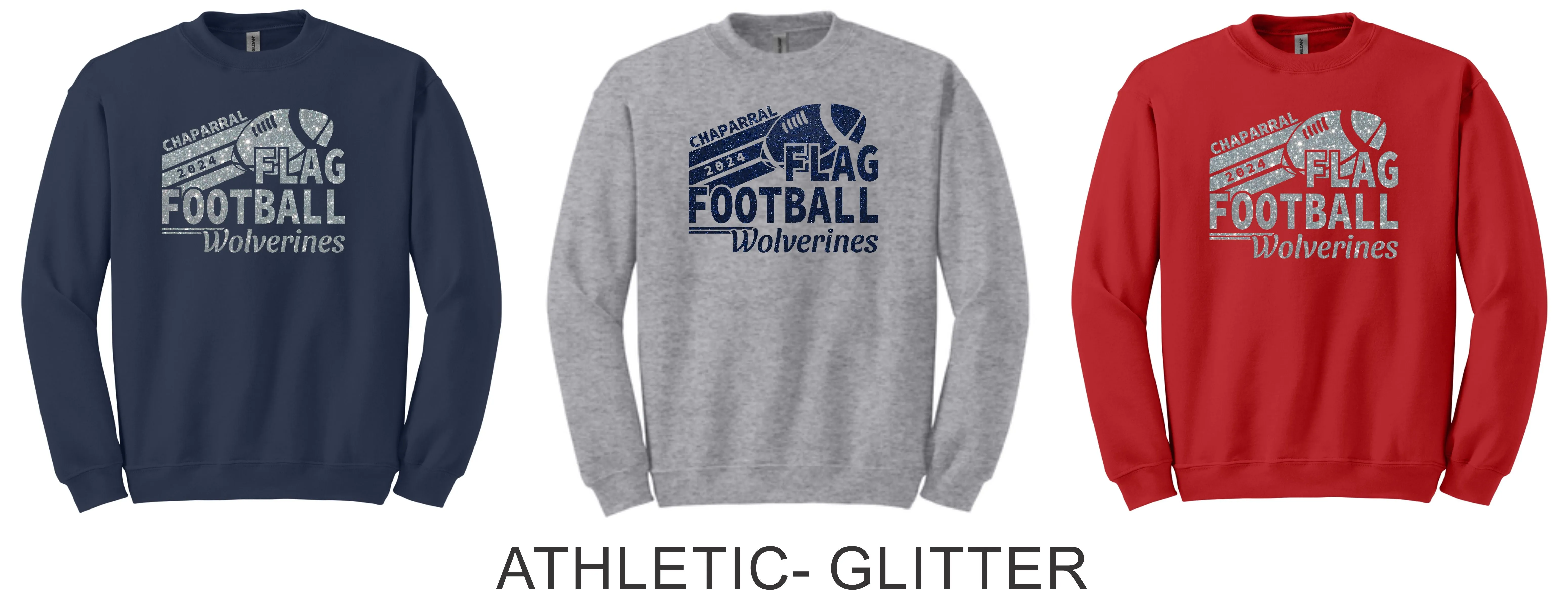 Chap Flag Football Crewneck Sweatshirt- 4 design options