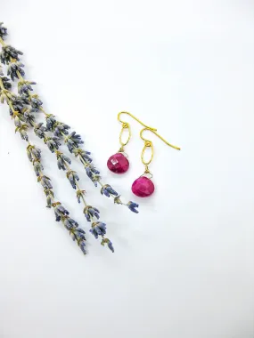 Chrysanthe: Ruby Earrings - e670