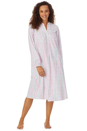 Classic Pink Tyrolean Stripe Flannel  Waltz Gown