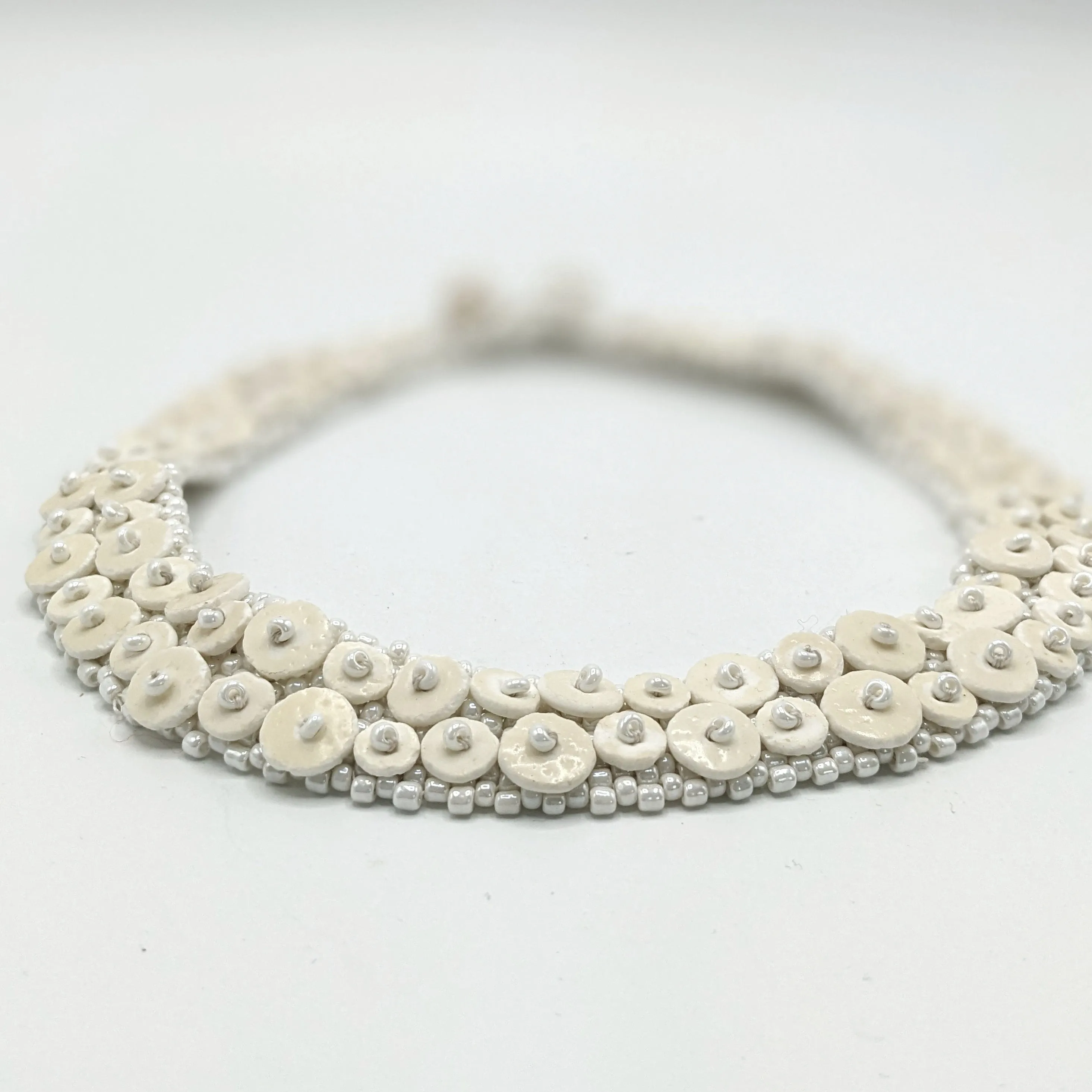 Collier Skoonheid bis en coquille d'œuf d'autruche durable