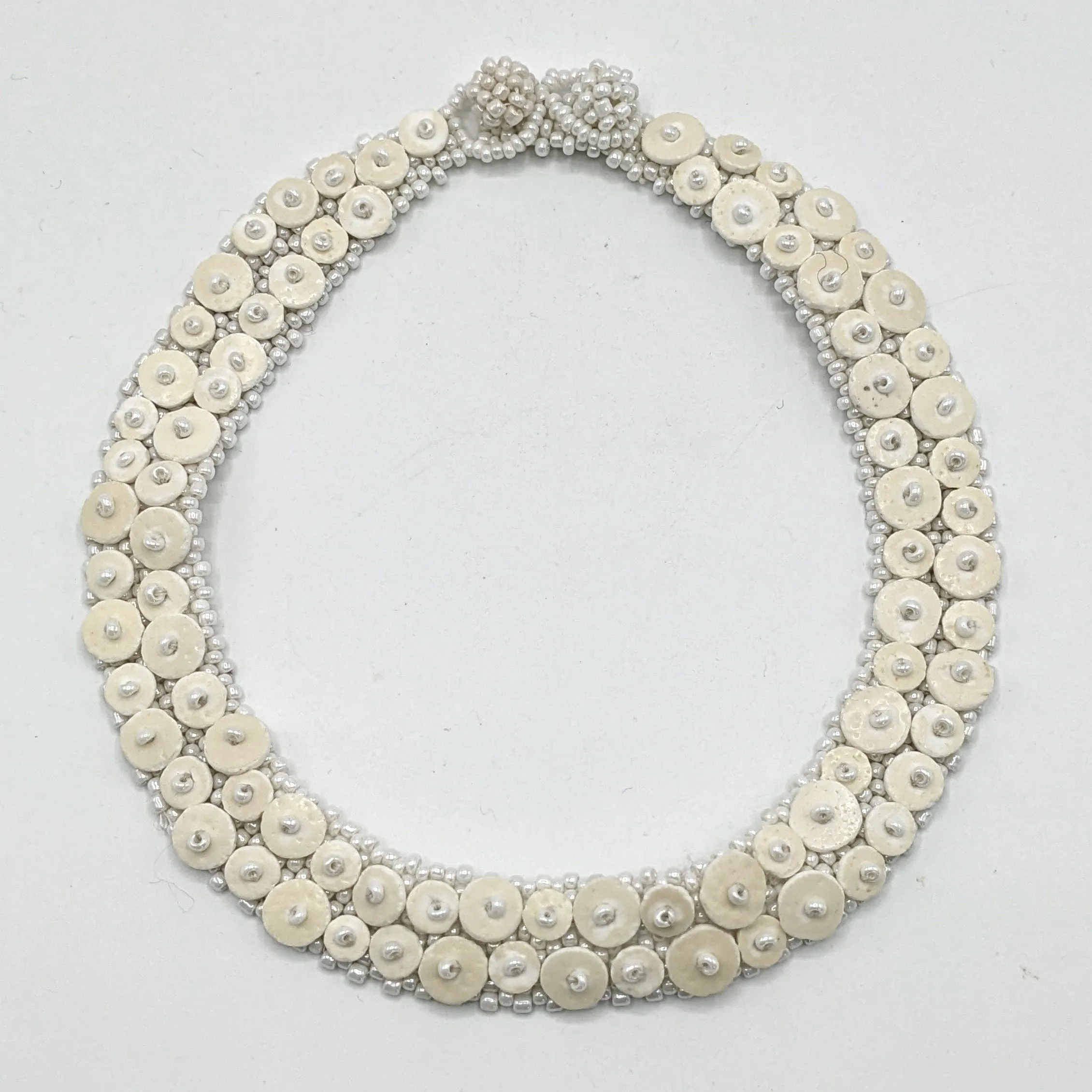 Collier Skoonheid bis en coquille d'œuf d'autruche durable