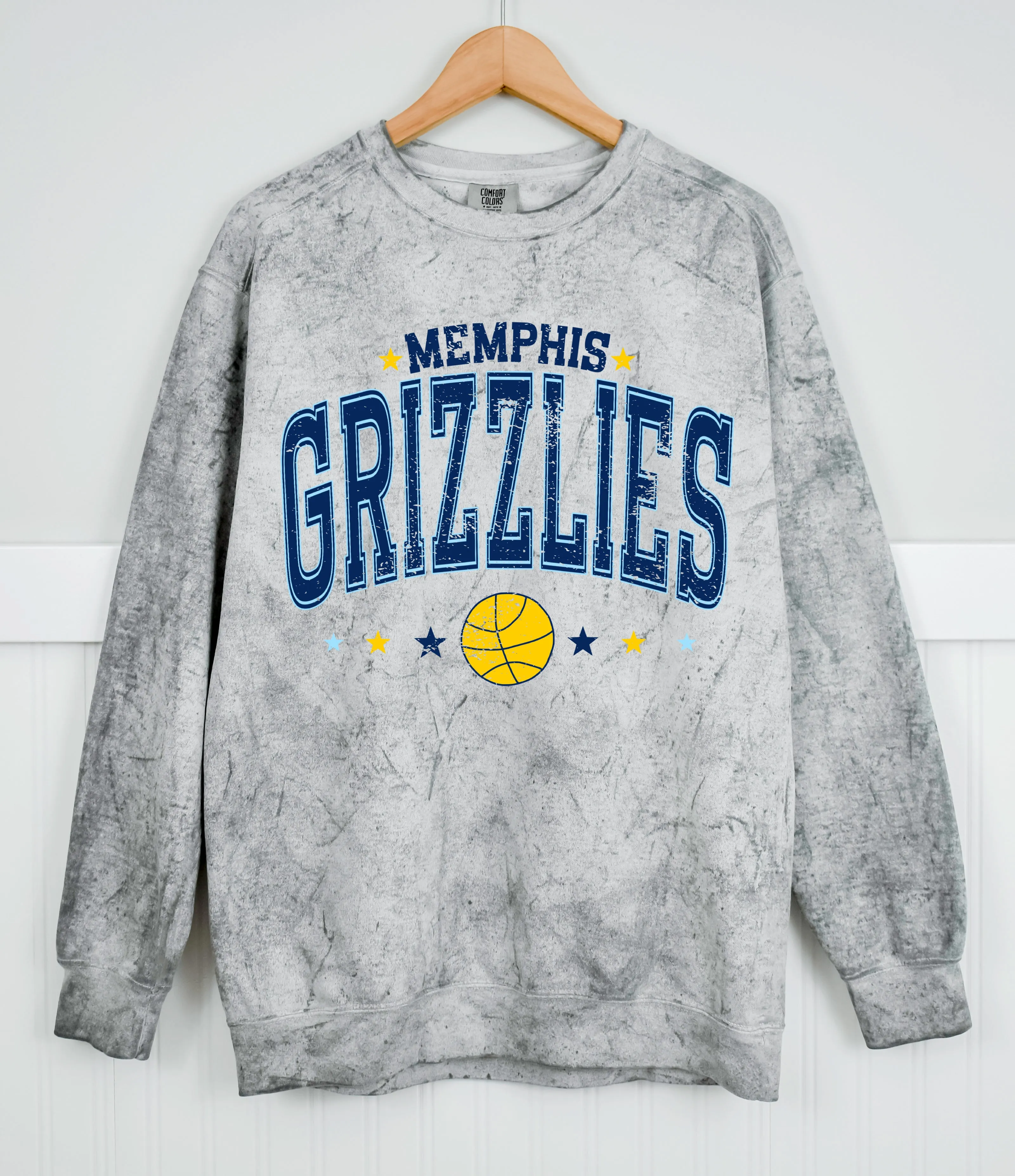 Comfort Colors Color Blast Grizzlies Retro Sweatshirt