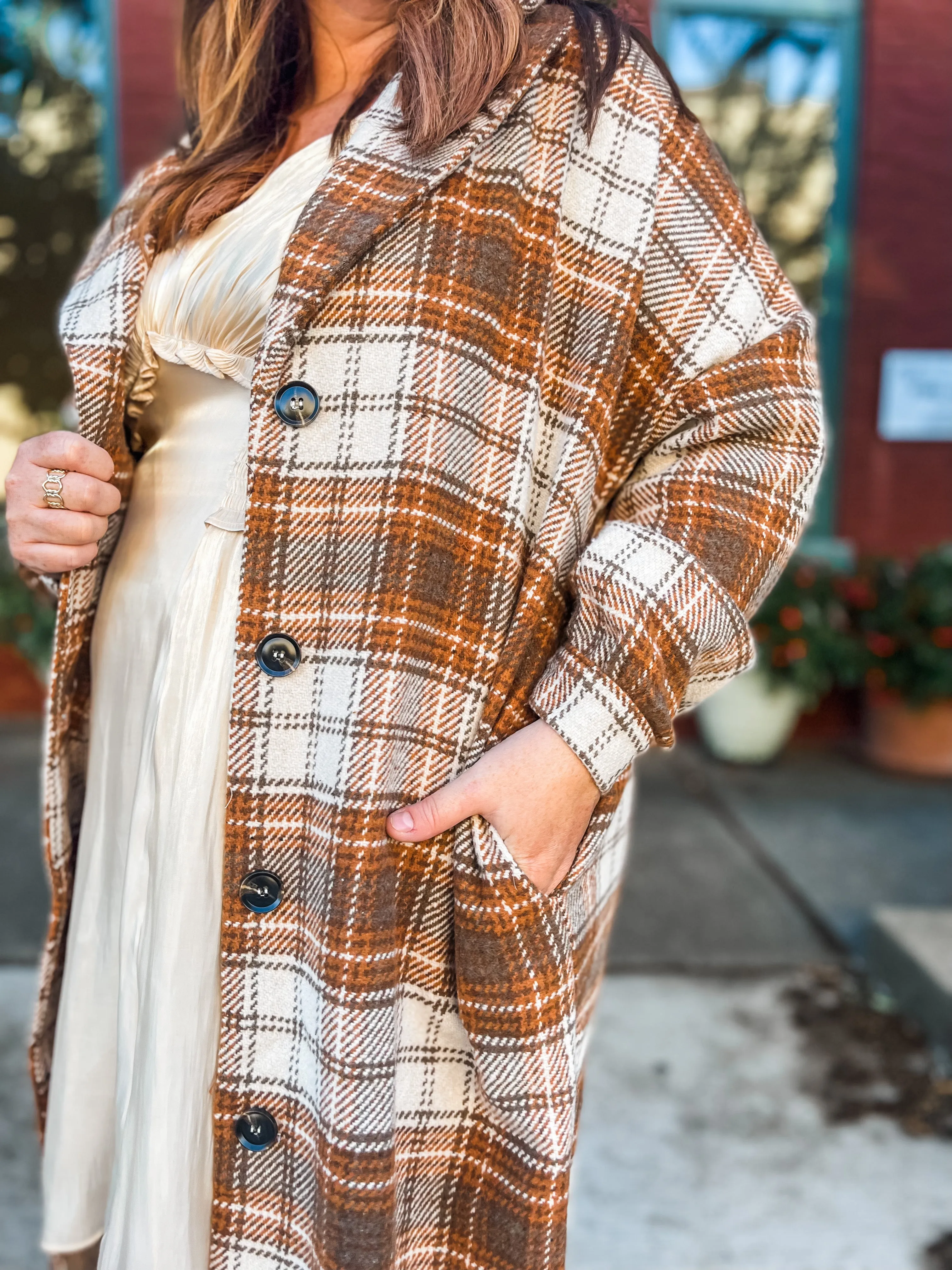 Copper Mix Long Flannel Jacket PLUS