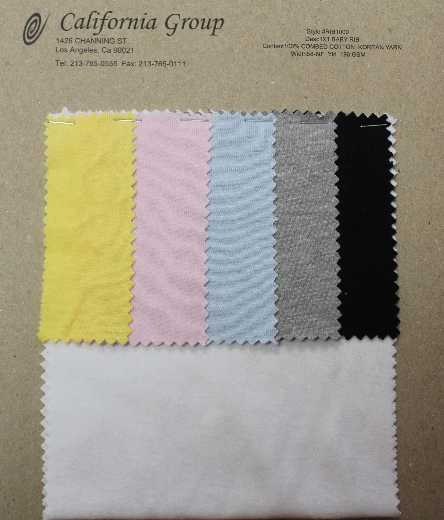 COTON 1X1 BABY RIB 190 GSM