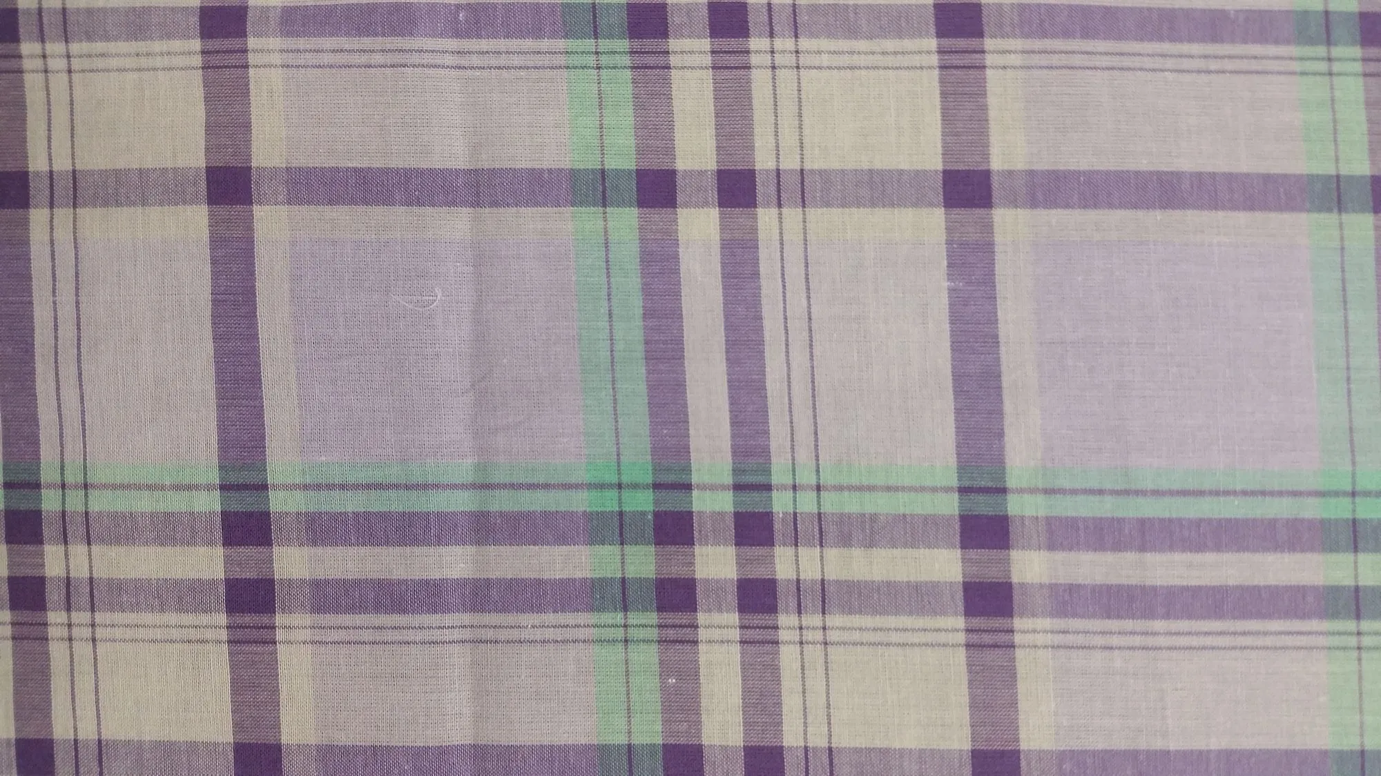 COTTON LAWN YARN DYED PLAID "ASHLEY" NON-STRETCHED WOVEN - SHIRTING FABRIC<br><h6>2-LILAC/PUR/GRN<br>265AP-CASHPLD</h6>