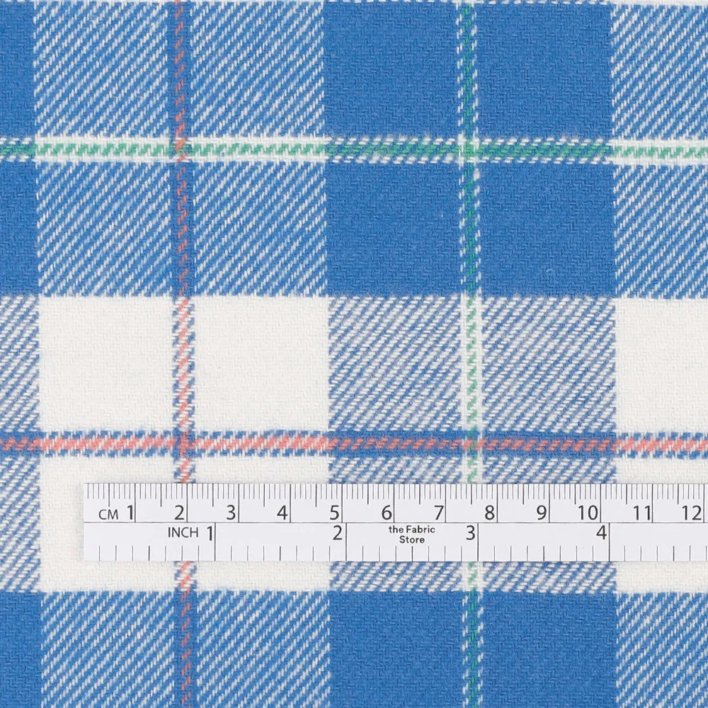 Cotton Twill Plaid Flannelette - Blue Mix