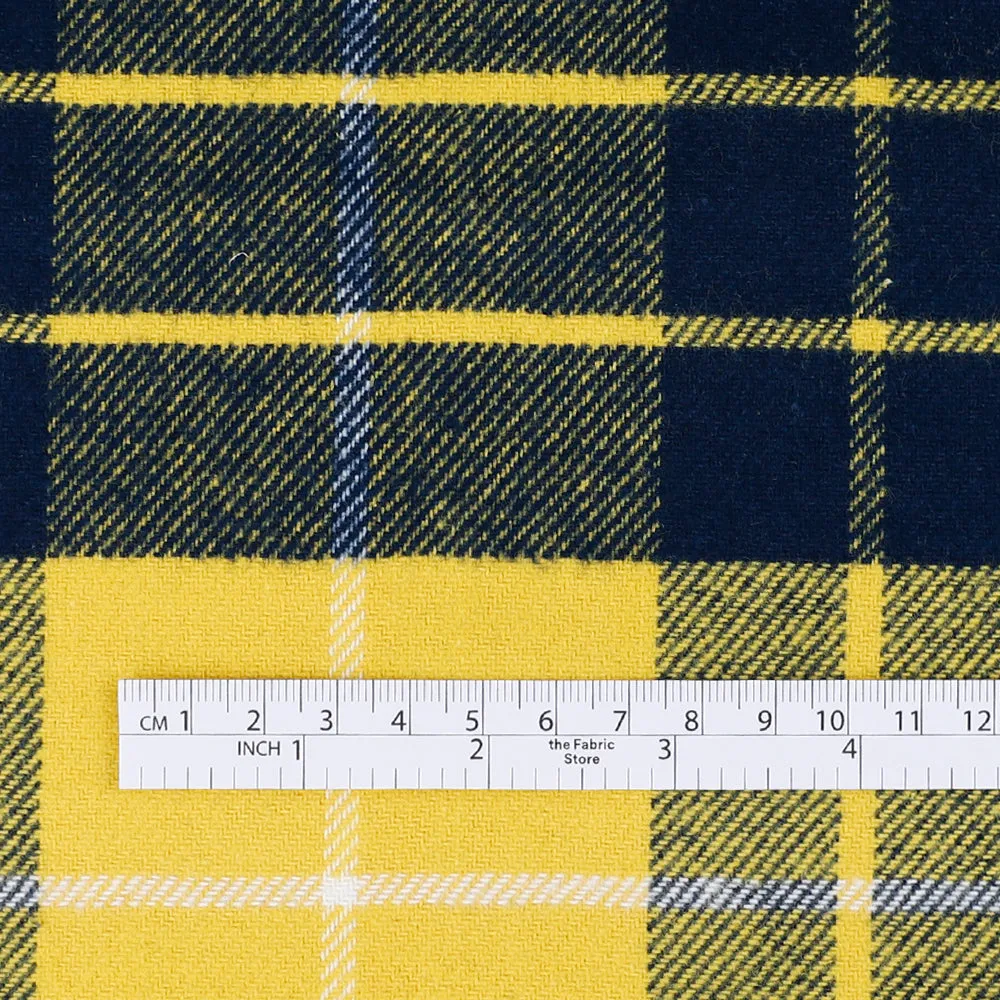 Cotton Twill Plaid Flannelette - Yellow Mix