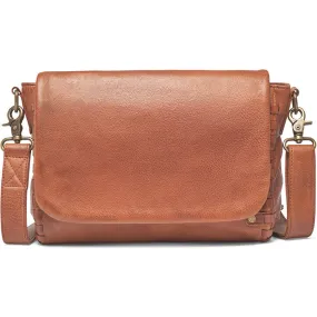 Crossbody bag with delicate edge stitching / 16180 - Cognac