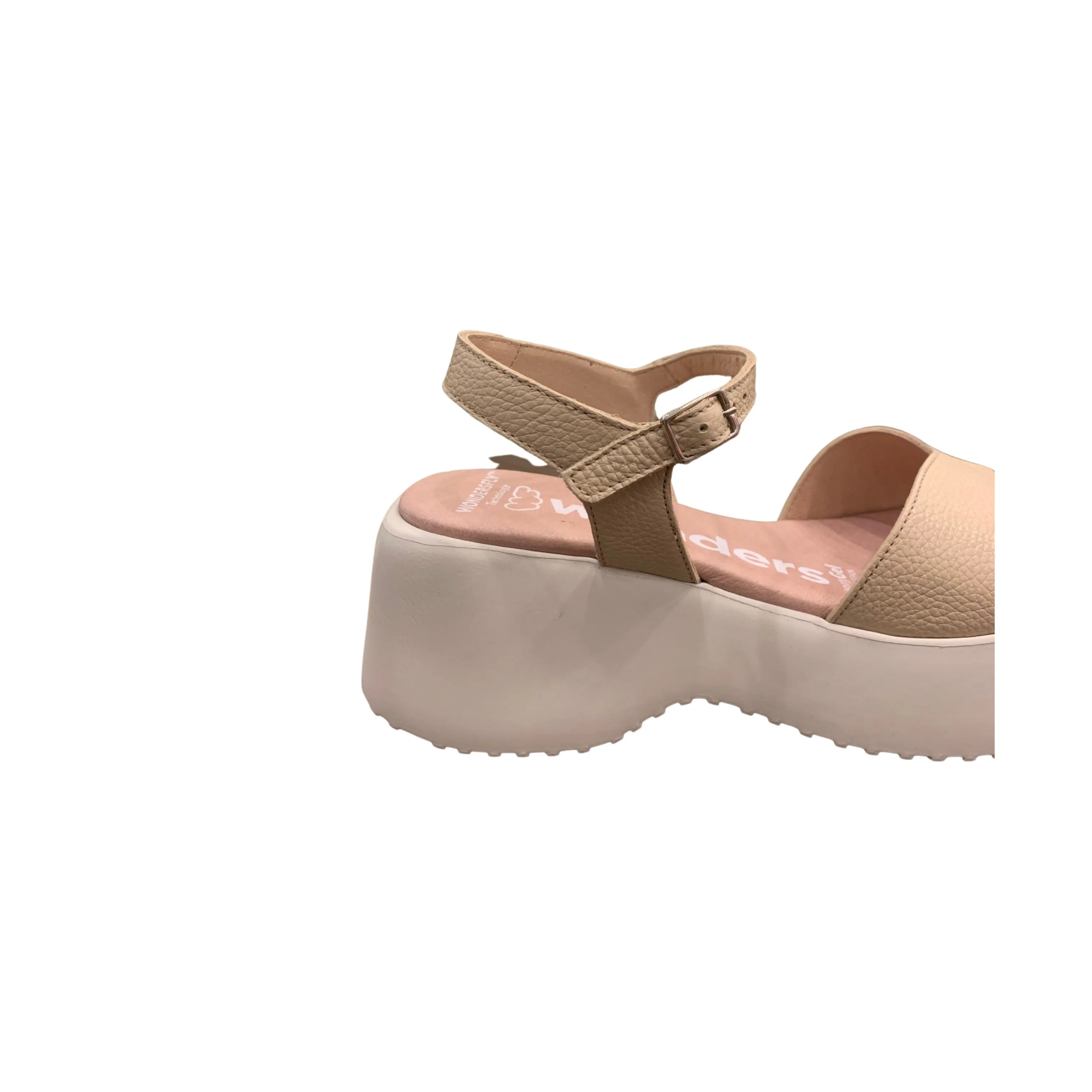 D9707 Natural Platform Sandal