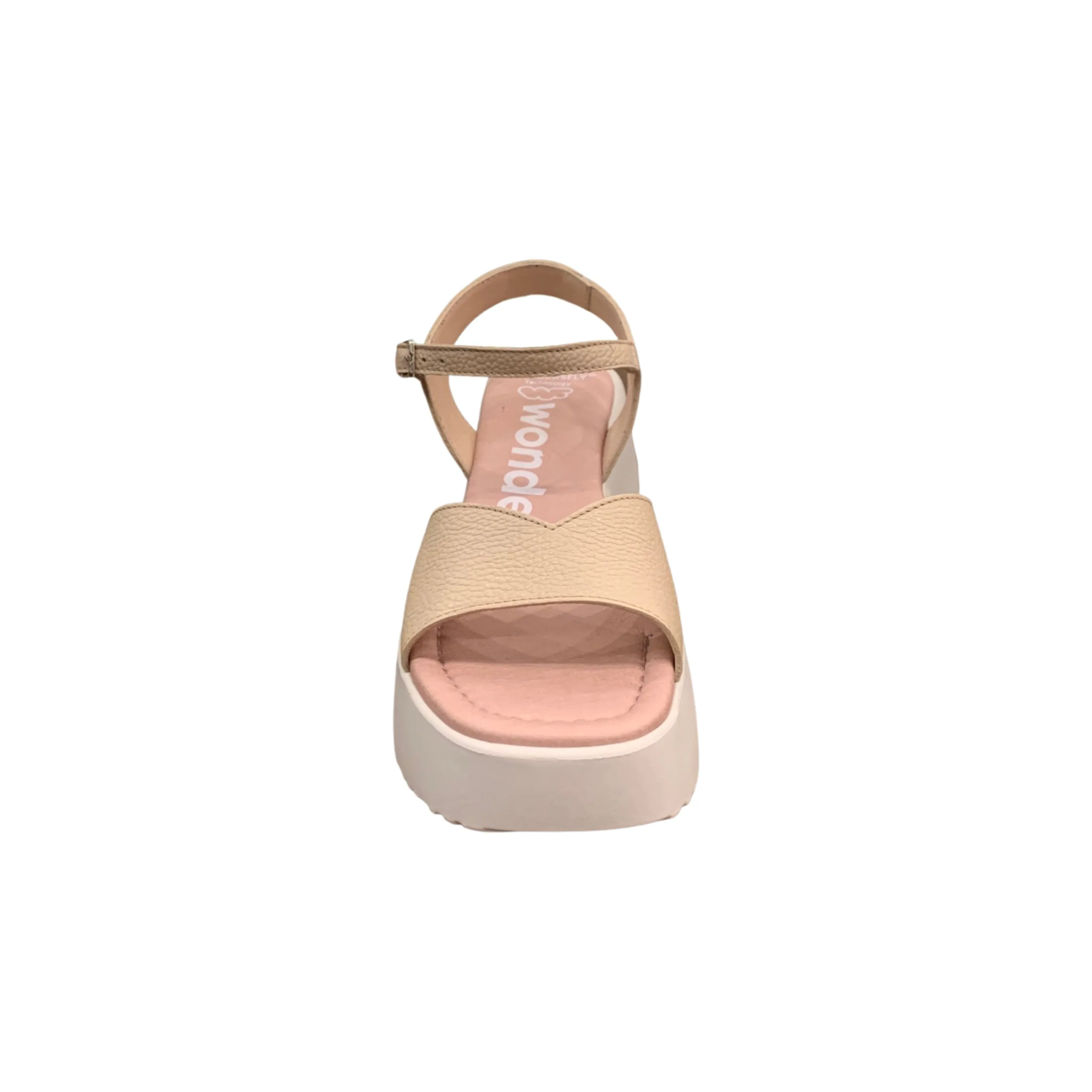 D9707 Natural Platform Sandal