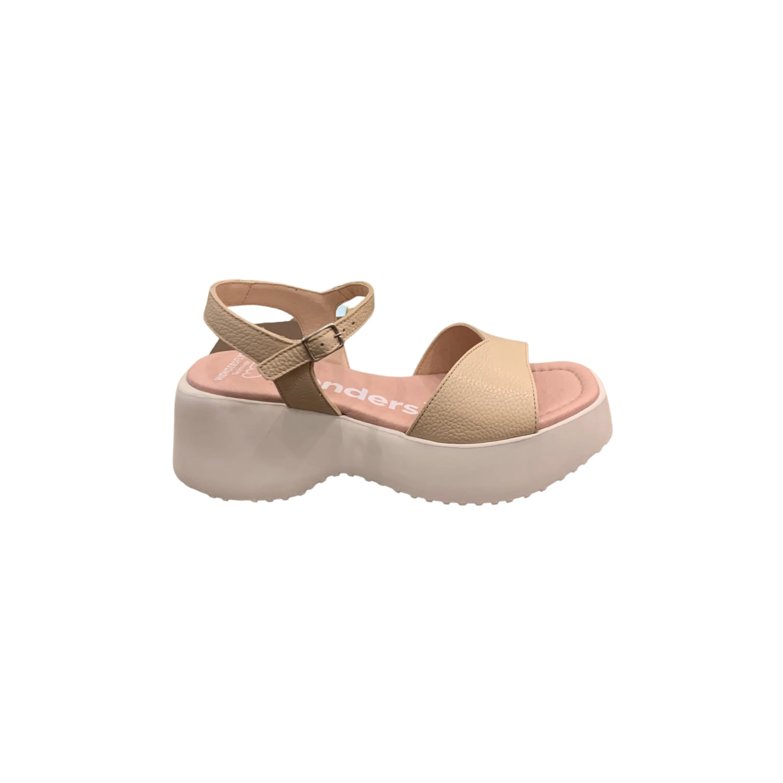 D9707 Natural Platform Sandal