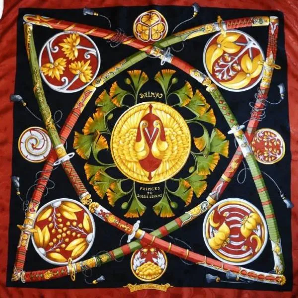 Daimyo - Princes Du Soleil Levant Hermes Silk Jacquard Scarf