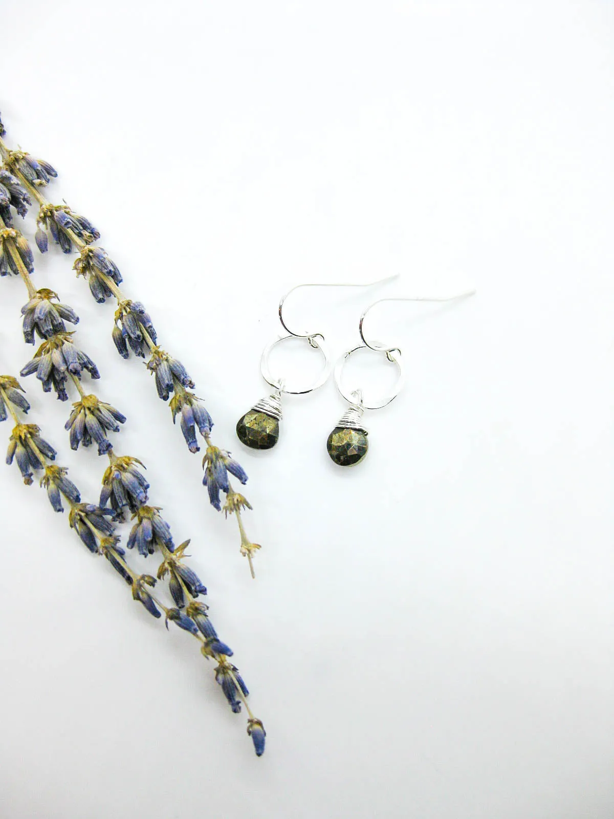 Daisy: Pyrite Earrings - e726