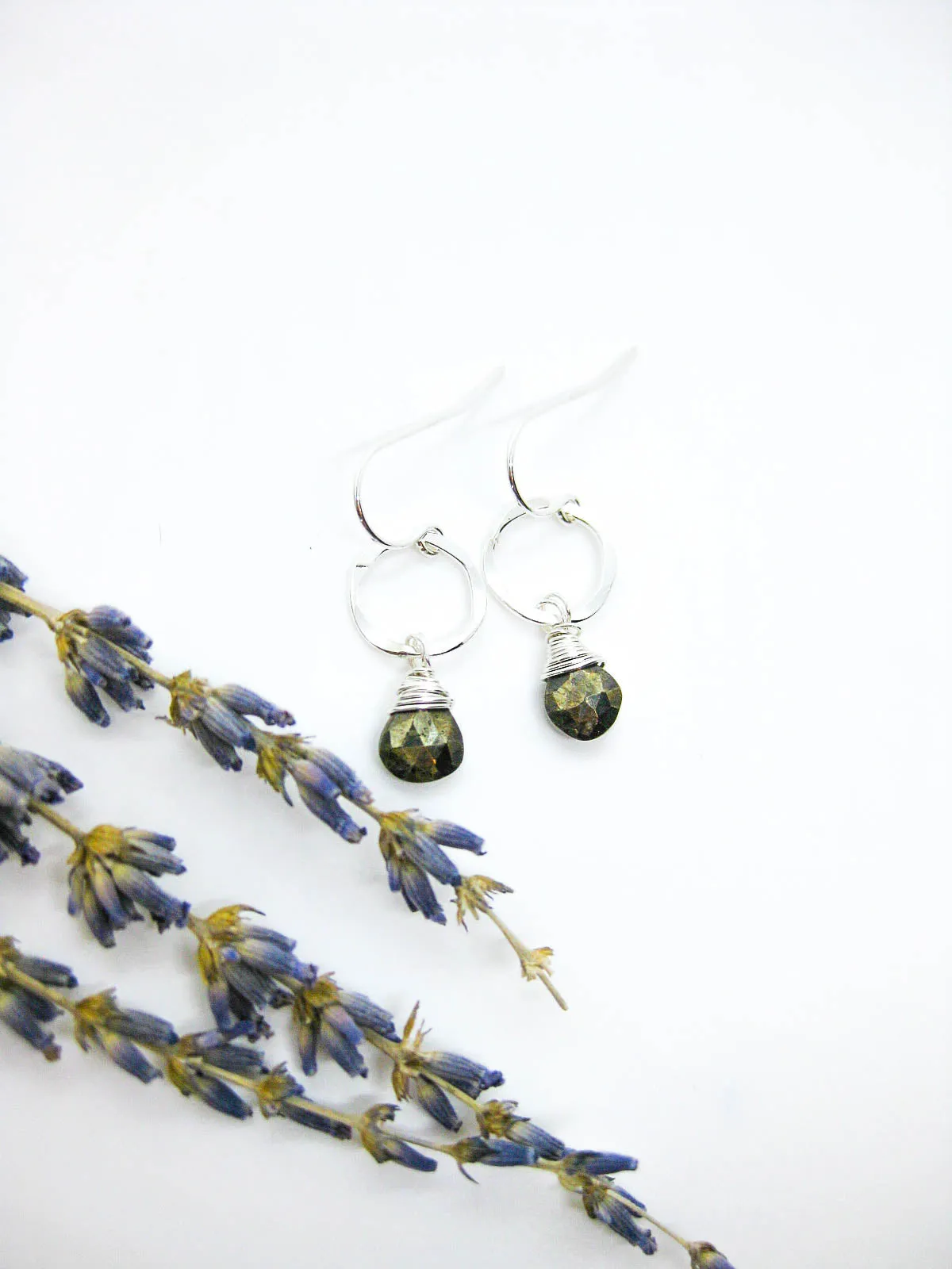 Daisy: Pyrite Earrings - e726