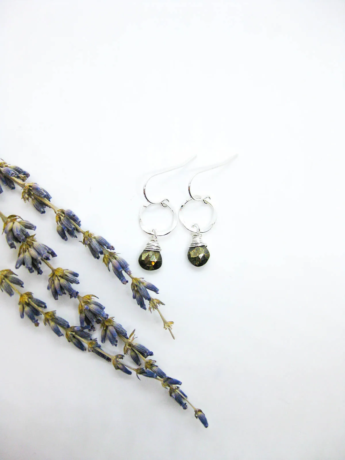 Daisy: Pyrite Earrings - e726