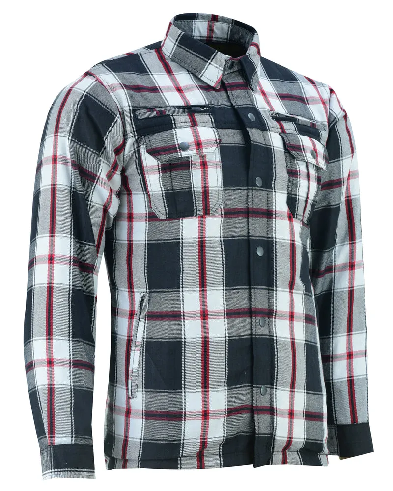 Daniel Smart Armored Flannel Shirt - Black, White & Red