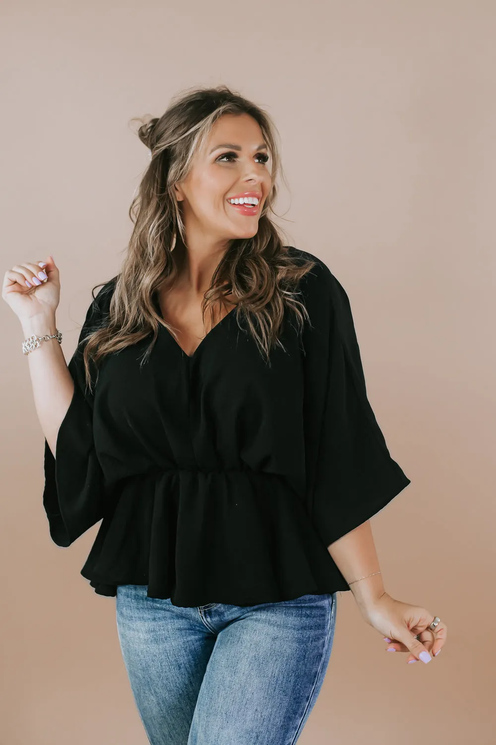 Delighted Dreamer Blouse, Black