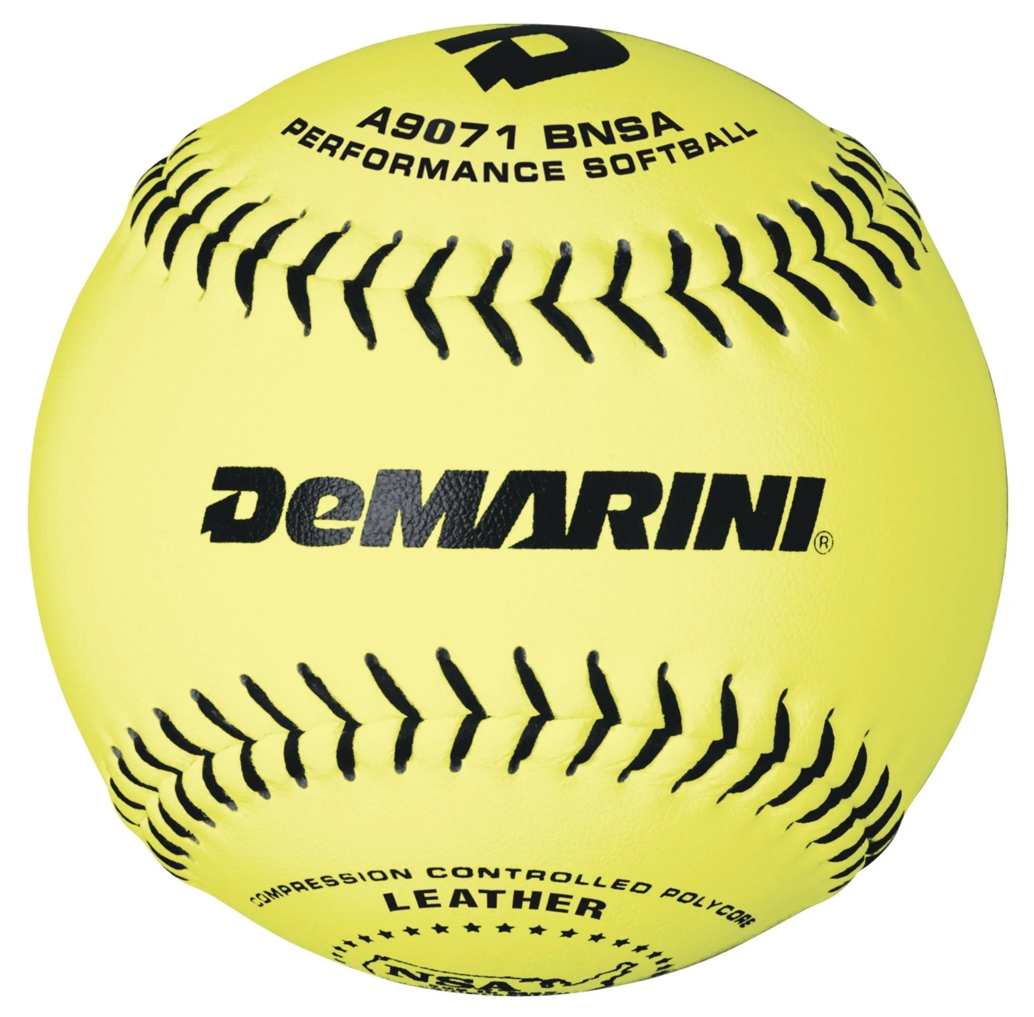 DeMarini 12 Inch NSA Leather Softball .52-275 - One Dozen: WTA9071BNSA