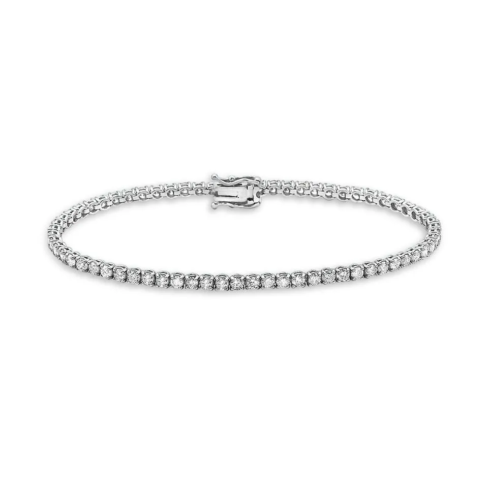 Diamond Tennis Bracelet (6.00 ct.) 3.2 mm 4-Prongs Setting in 14K Gold