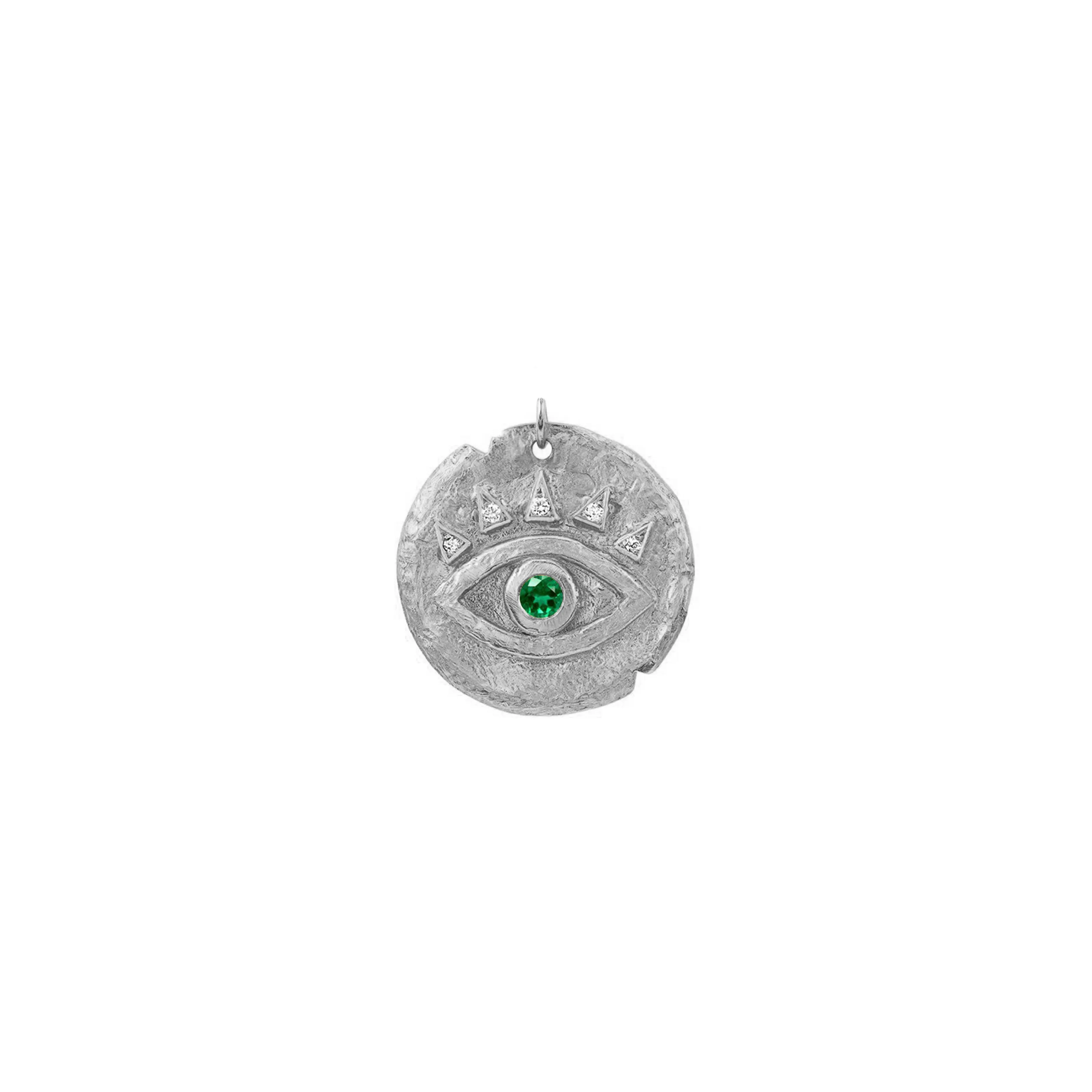 Emerald Baby Eye of Protection Coin Charm