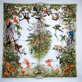 Equateur Hermes Scarf by Robert Dallet 90cm Silk NIB