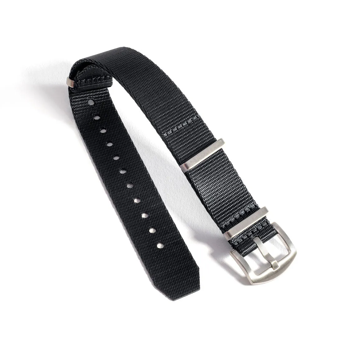 Everest Black Nylon Watch Band