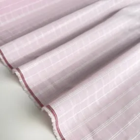 Ex-Designer Checked Light Pink Cotton Fabric