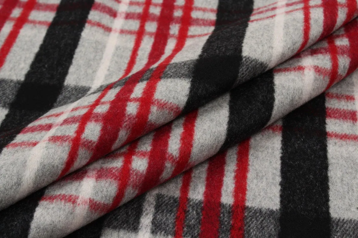 Extra Soft Wool Blend for Outwear - Multicolor Checks