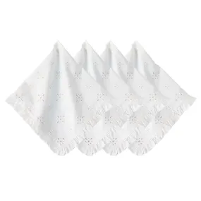 Eyelet Napkin Set/4 - White