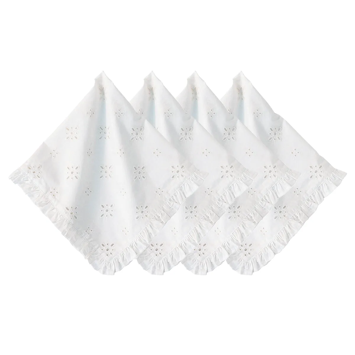 Eyelet Napkin Set/4 - White