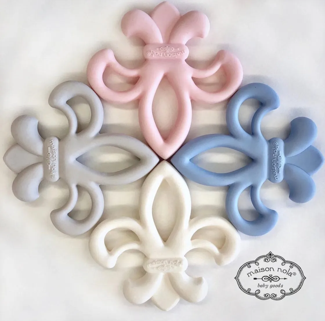 Fleur de Lis baby Teether