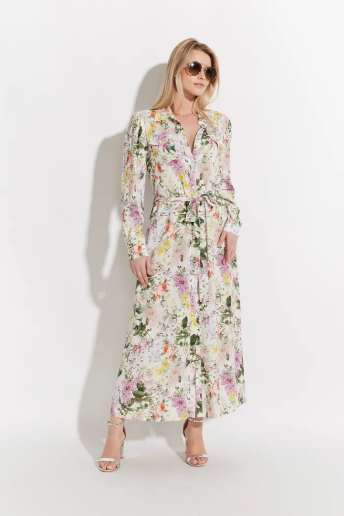 Floral Button Front Maxi Dress