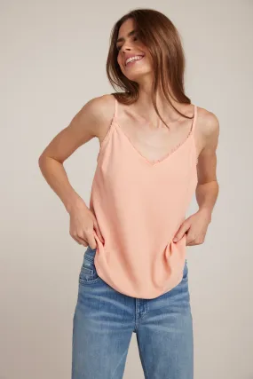 Frayed Tencel Cami - Sunset Coral