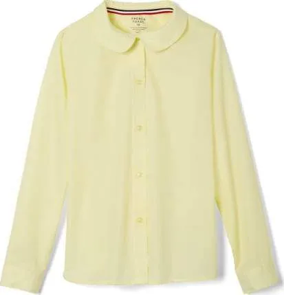 French Toast Girls Long Sleeve Modern Peter Pan Collar Blouse