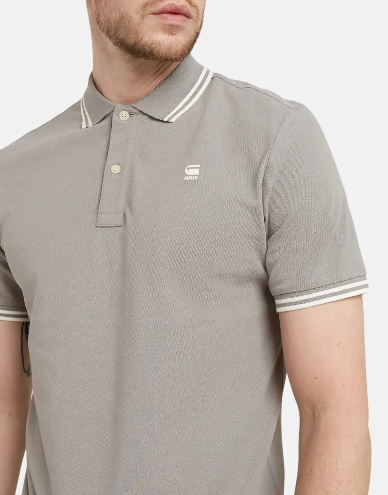 G-Star RAW Dunda Slim Stripe Polo Sharkskin