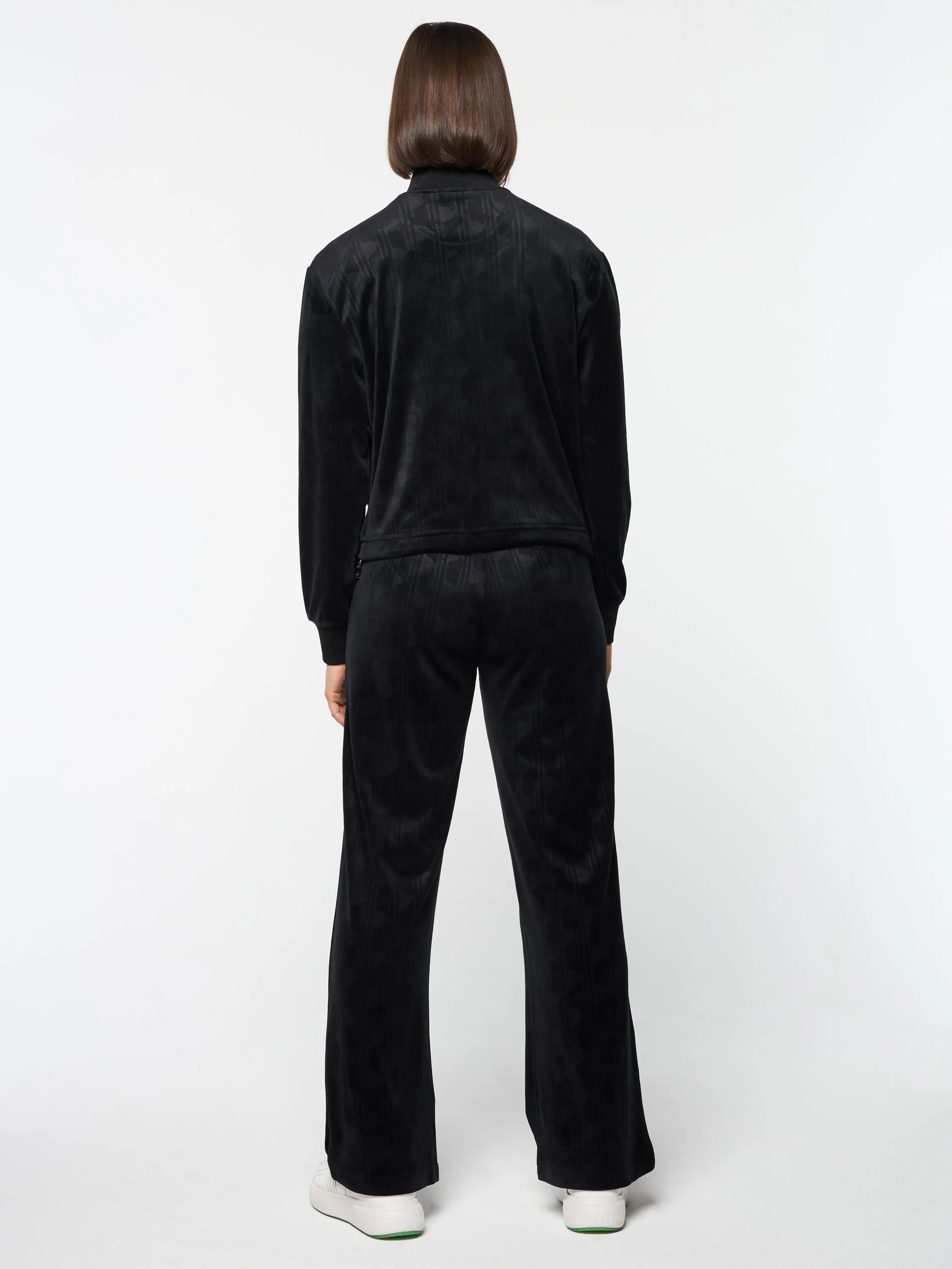 Gabrisa Velour Track Jacket- Black Beauty