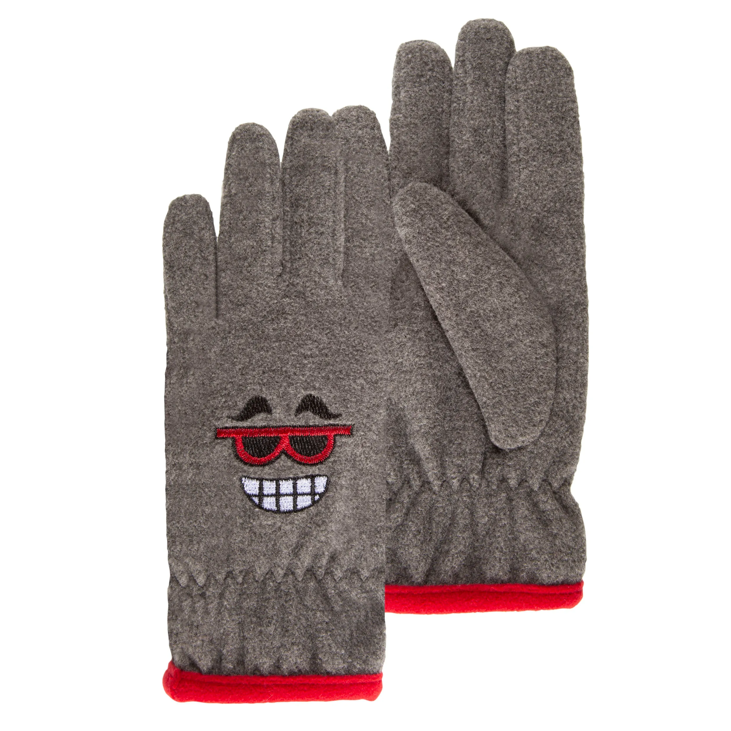 Gants Enfant 6/8 ans broderie Gris