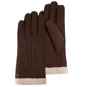 Gants Femme Cuir velours fourré Marron