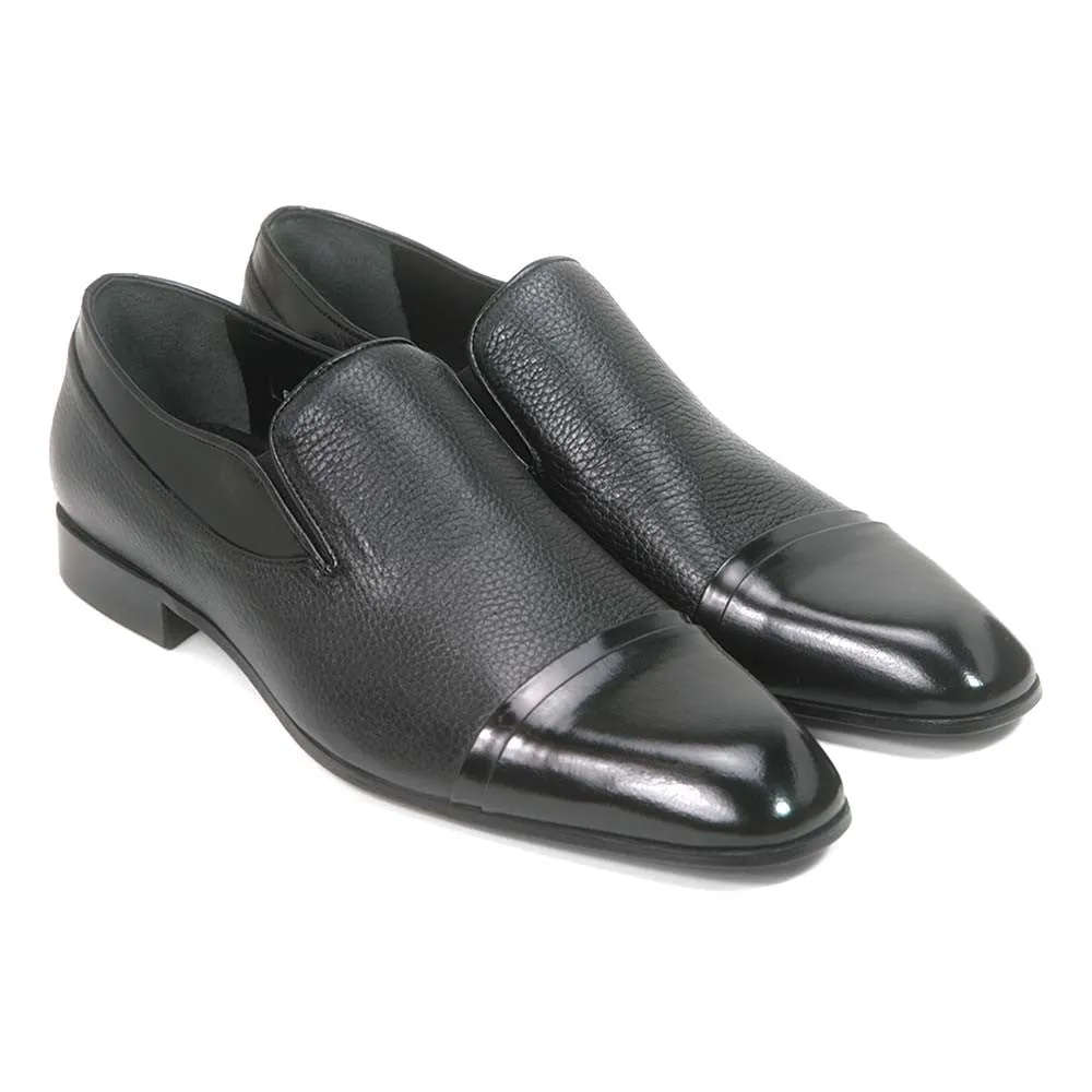 Golden Pass Men's Black Double Gore Leather Sole Slip-On